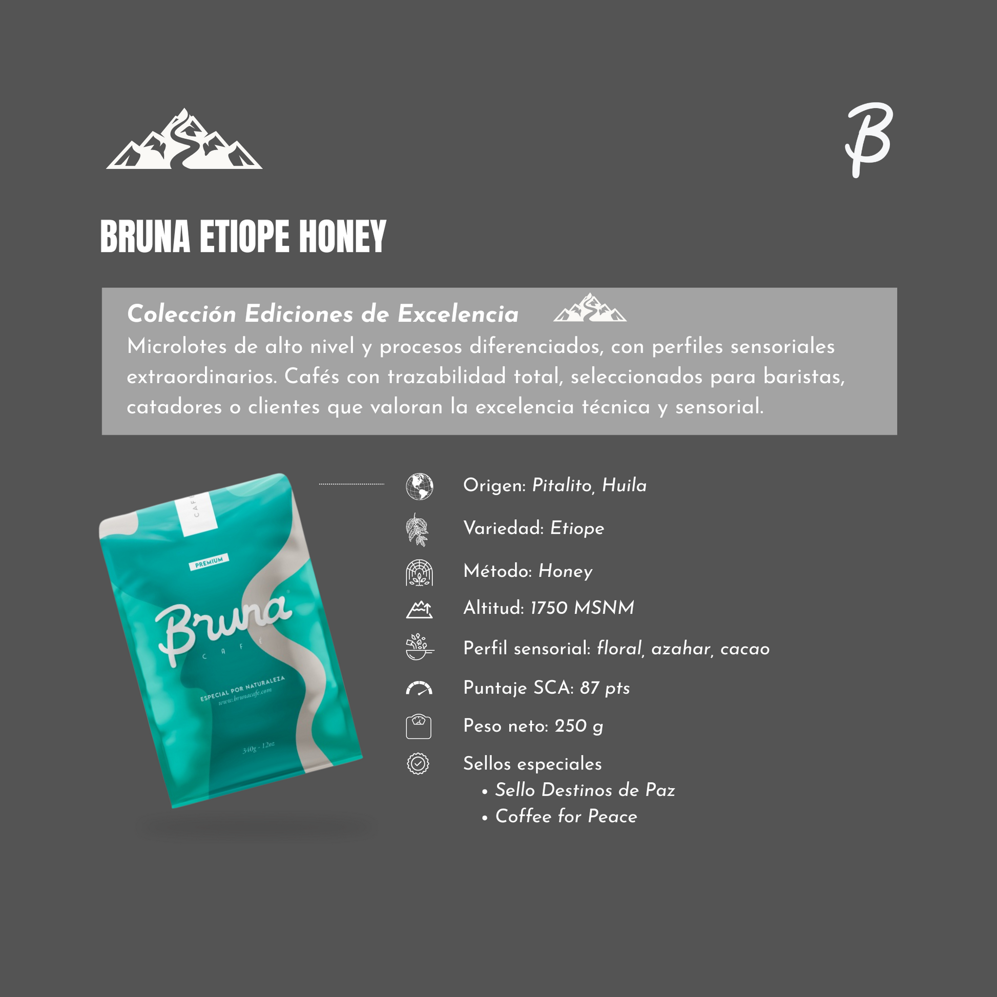 Café de especialidad 100% colombiano - Etiope Honey
